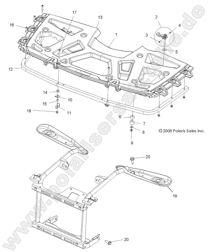 BODY, FRONT RACK BODY, FRONT RACK