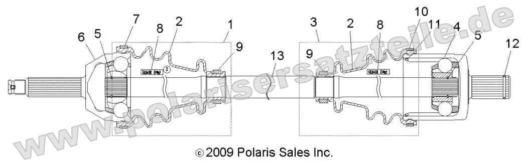 Drive Train, Front Drive Shaft Drive Train, Front Drive Shaft