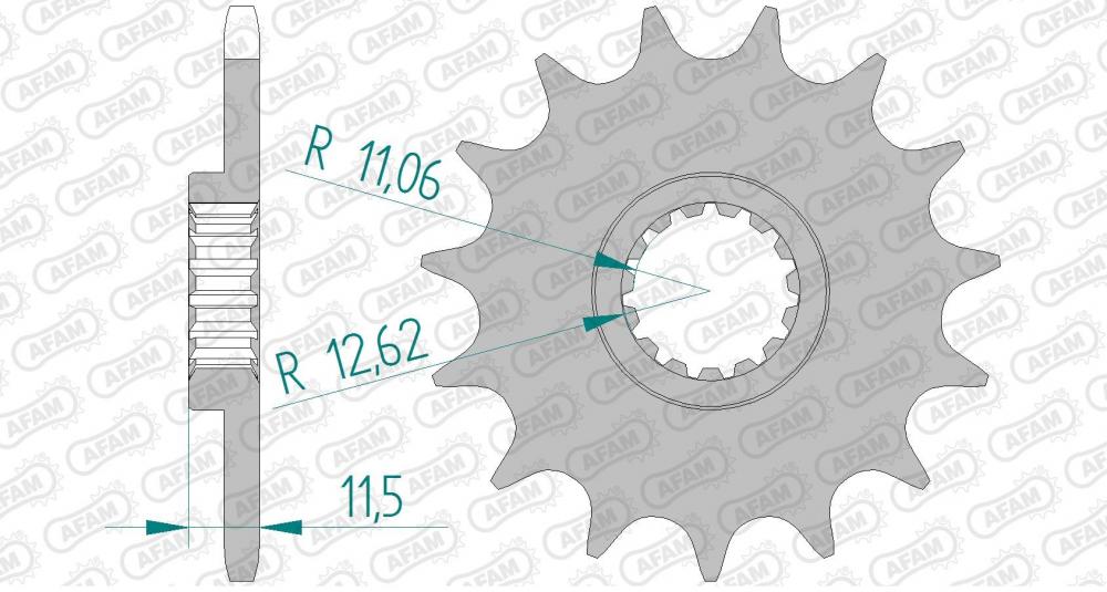 AFAM Kettensatz Stahl 520 XMR3 16x41 - KTM 790 /L Duke 2018-20