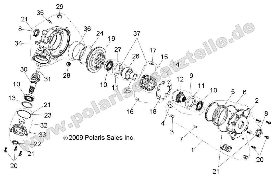 Drive Train, Front Gearcase internals
