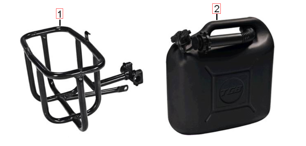 Benzinkanister u. Halter