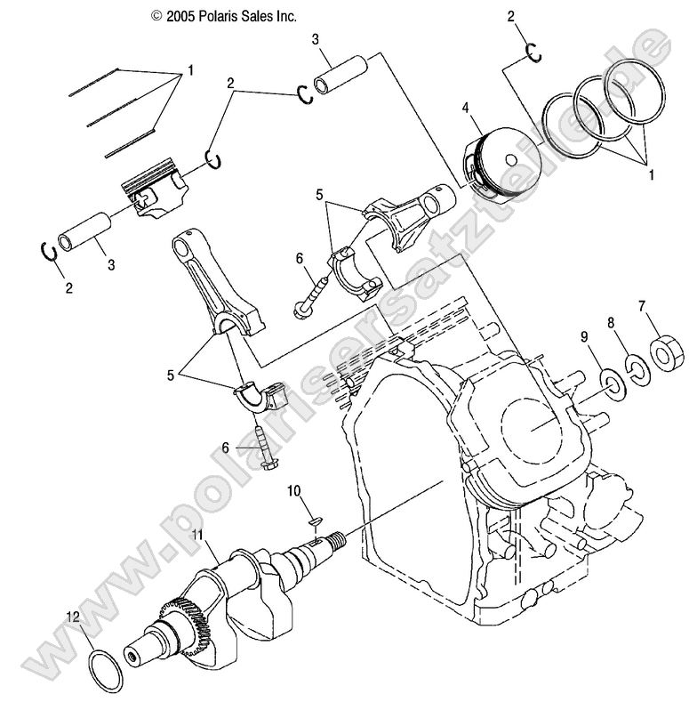 CRANKSHAFT AND PISTON