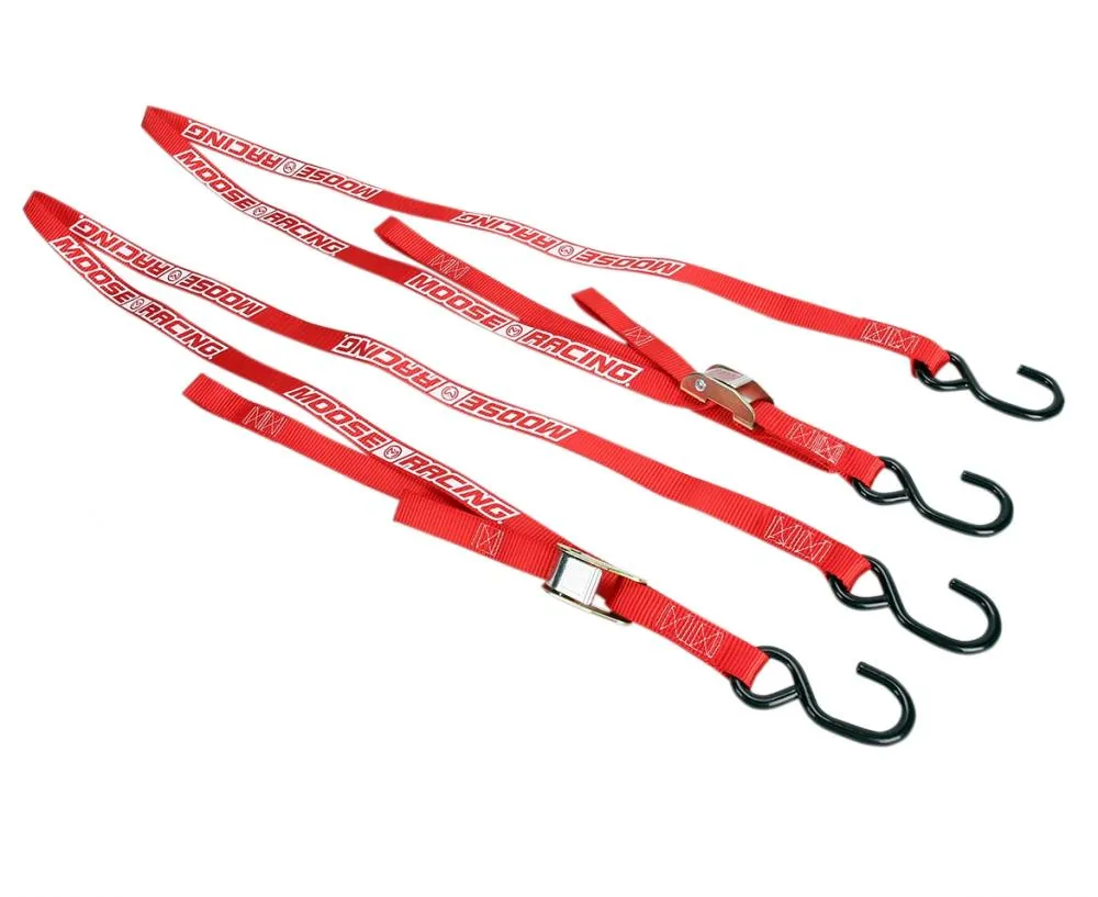 Moose Racing Spanngurte mit Haken - 213cm / 610 kg - rot