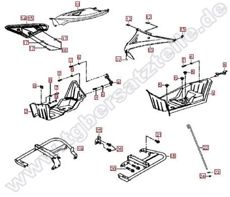 Seitenverkl.-Fußstütze Seitenverkl.-Fußstütze