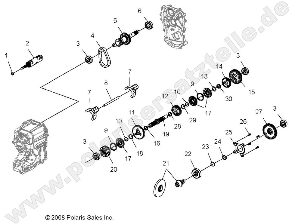 DRIVE TRAIN, MAIN GEARCASE INTERNAL DRIVE TRAIN, MAIN GEARCASE INTERNAL