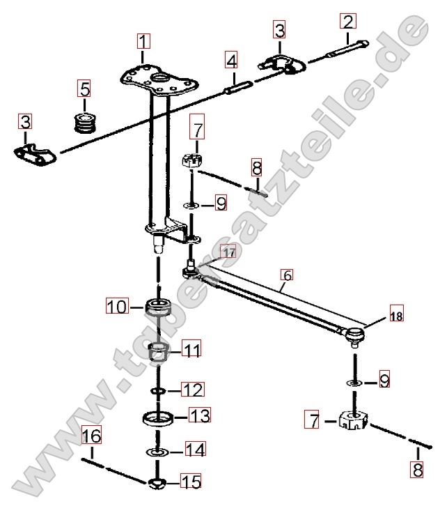 Lenksäule - Spurstange