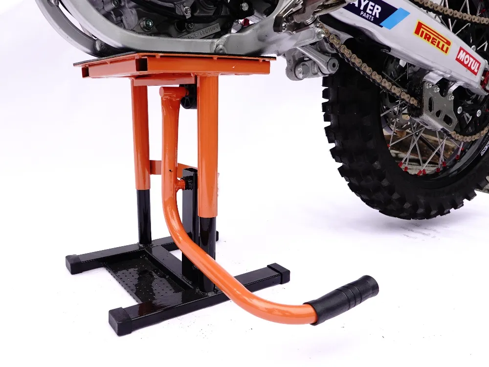 TMP Motocross & Enduro Hubständer / MX Montageständer - schwarz-orange