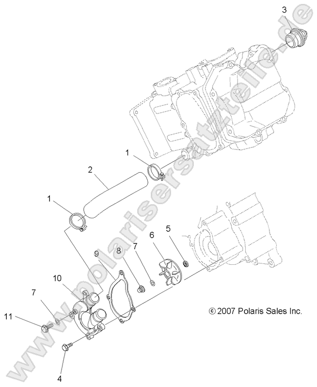 ENGINE, WATER PUMP ENGINE, WATER PUMP