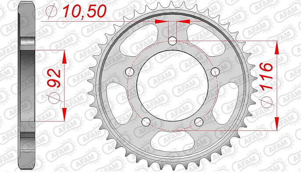 AFAM Kettensatz Stahl 530 XHR2-G 17x41 - Kawasaki ZZR 1400 /ABS 2006-11