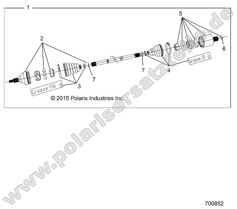 Drive Train, Front Half Shaft (700852) Drive Train, Front Half Shaft (700852)
