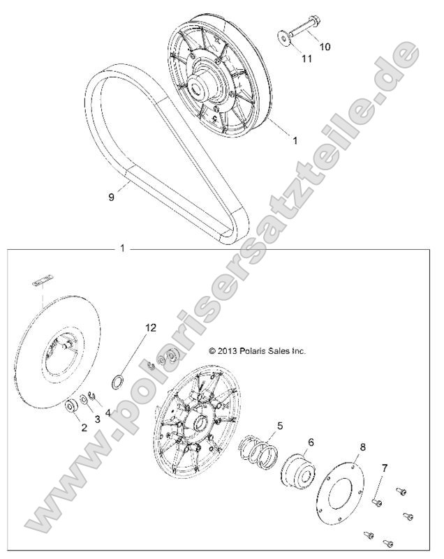 Drive Train, Secondary Clutch