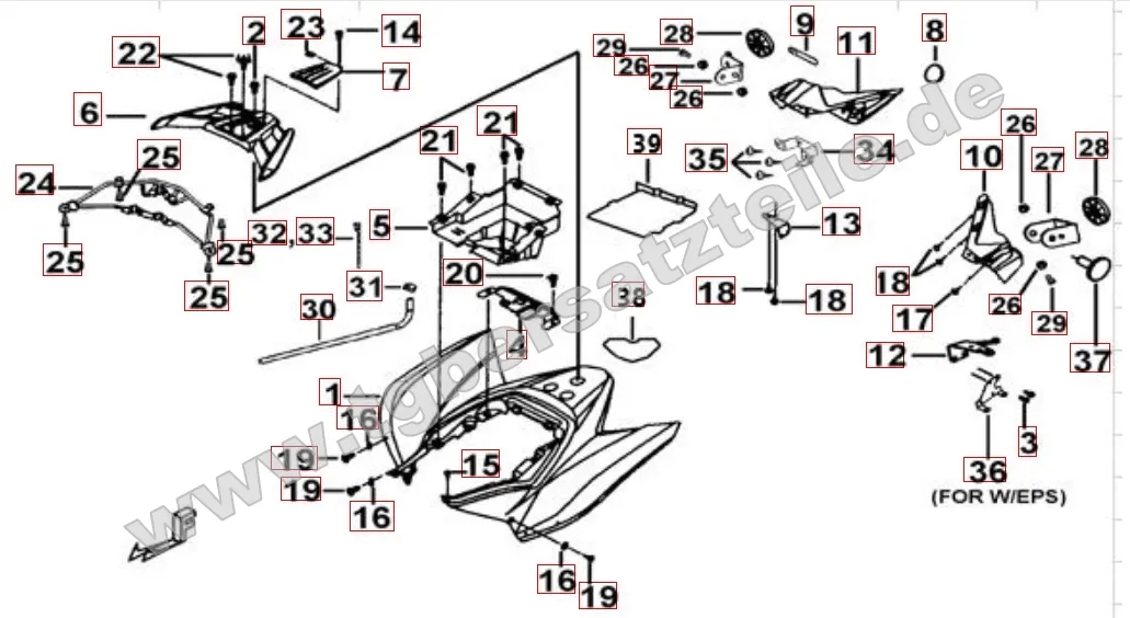 Heckverkleidung mattschwarz
