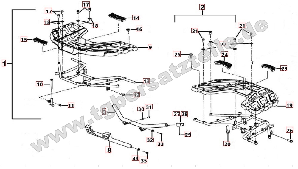 Gepäckträger - Sturzbügel