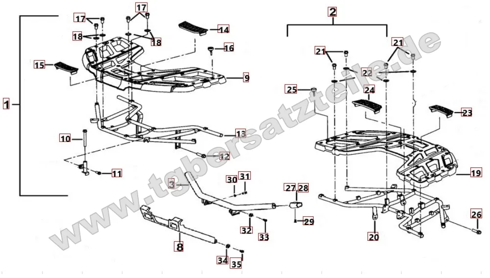 Gepäckträger - Sturzbügel Gepäckträger - Sturzbügel