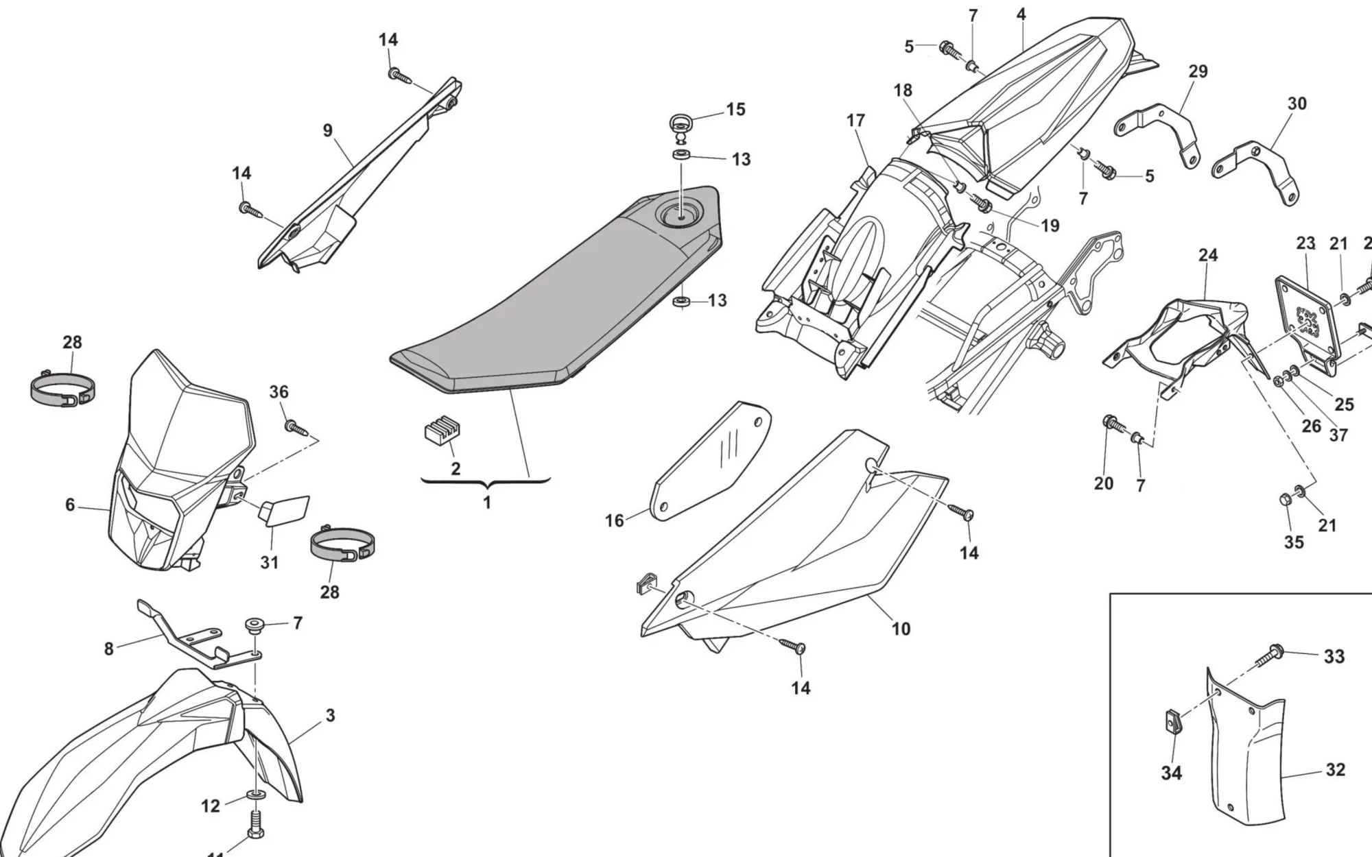 Verkleidung / Sitzbank