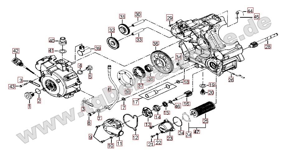 Motorgehäuse rechts