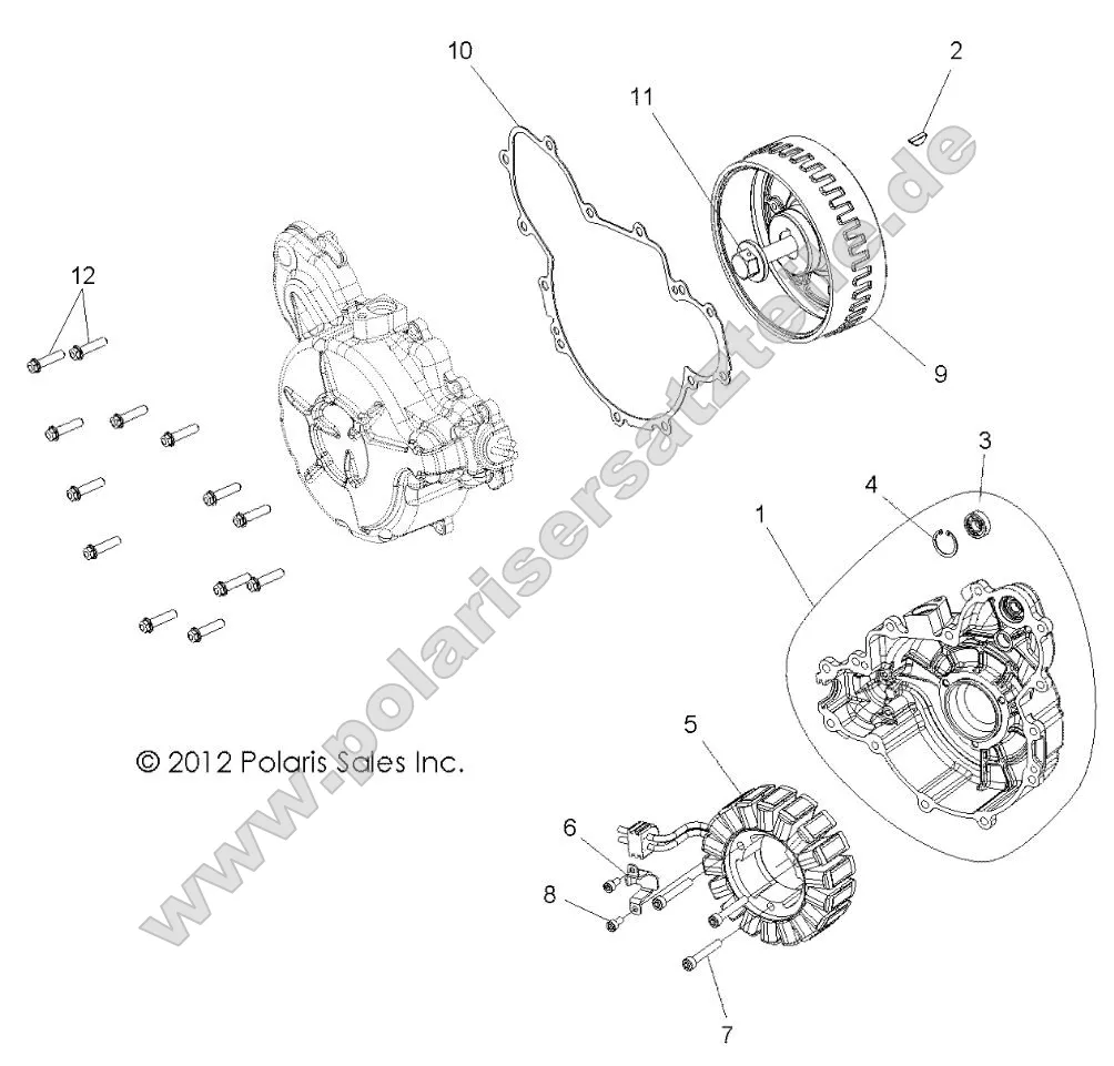 Engine, Stator and Cover Engine, Stator and Cover