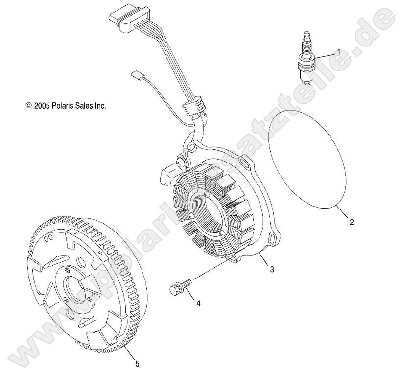 ENGINE, FLYWHEEL and STATOR