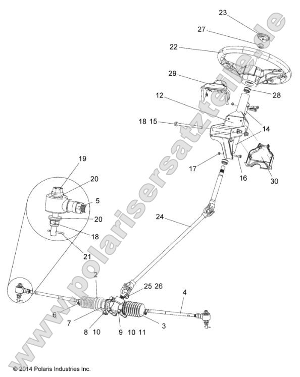 Steering, Steering Asm. (49RGRSTEERING15325) Steering, Steering Asm. (49RGRSTEERING15325)