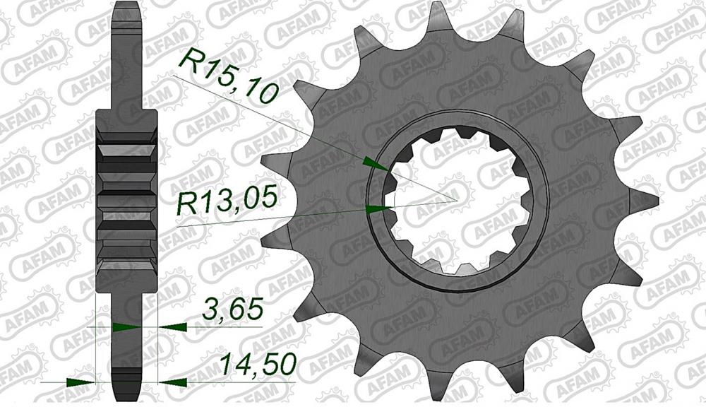 AFAM Kettensatz Stahl 525 XRR 15x40 - Honda CB 750 F2 RC42 1992-94