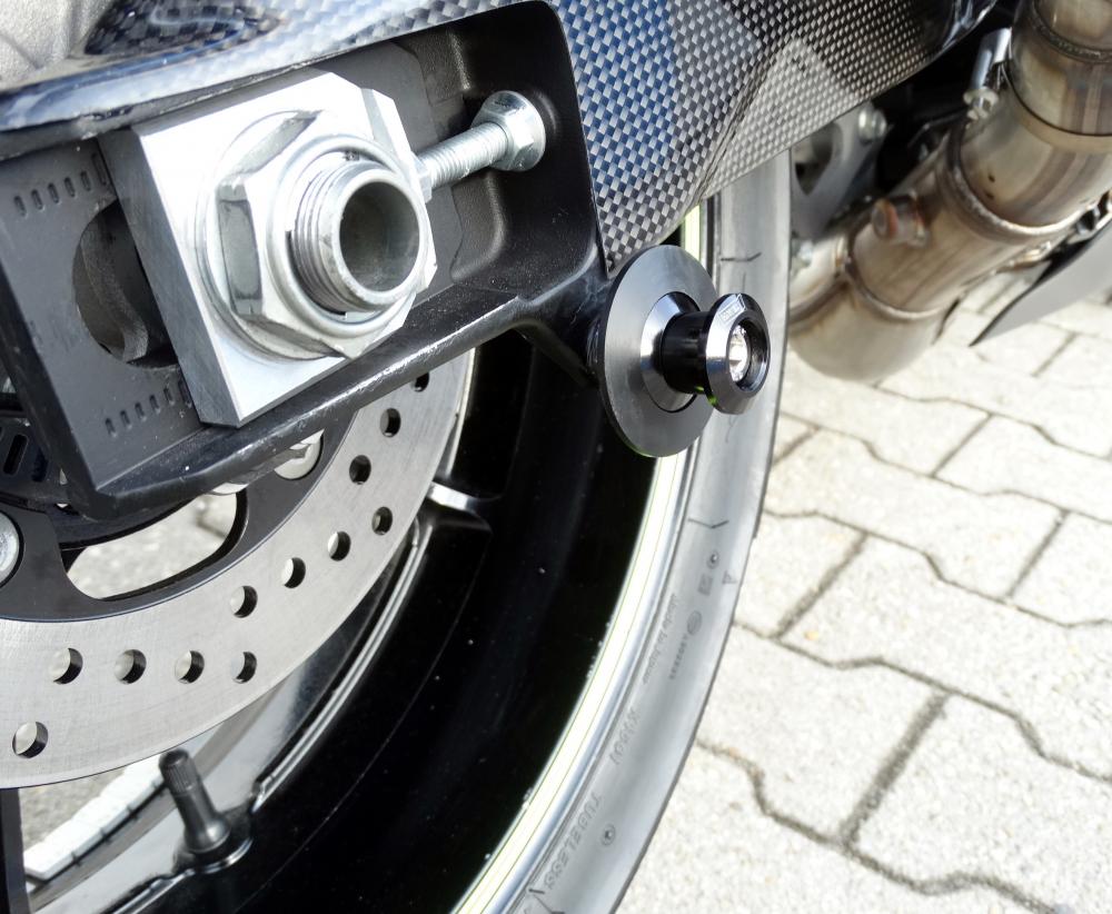 Racing_Staenderaufnahmen_M8_schwarz_am_Motorrad Racing Ständeraufnahmen Bobbins M8 schwarz