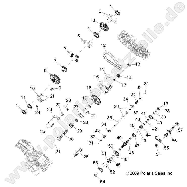 DRIVE TRAIN, MAIN GEARCASE INTERNAL