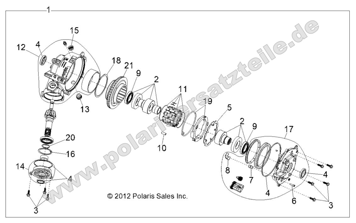 DRIVE TRAIN, FRONT GEARCASE INTERNALS