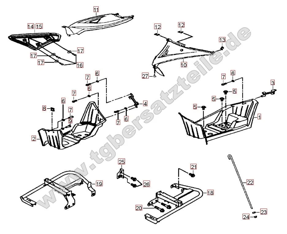 Seitenverkleidung - Fußstütze Seitenverkleidung - Fußstütze