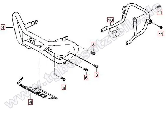 Stoßstange vorne-Haltebügel hinten