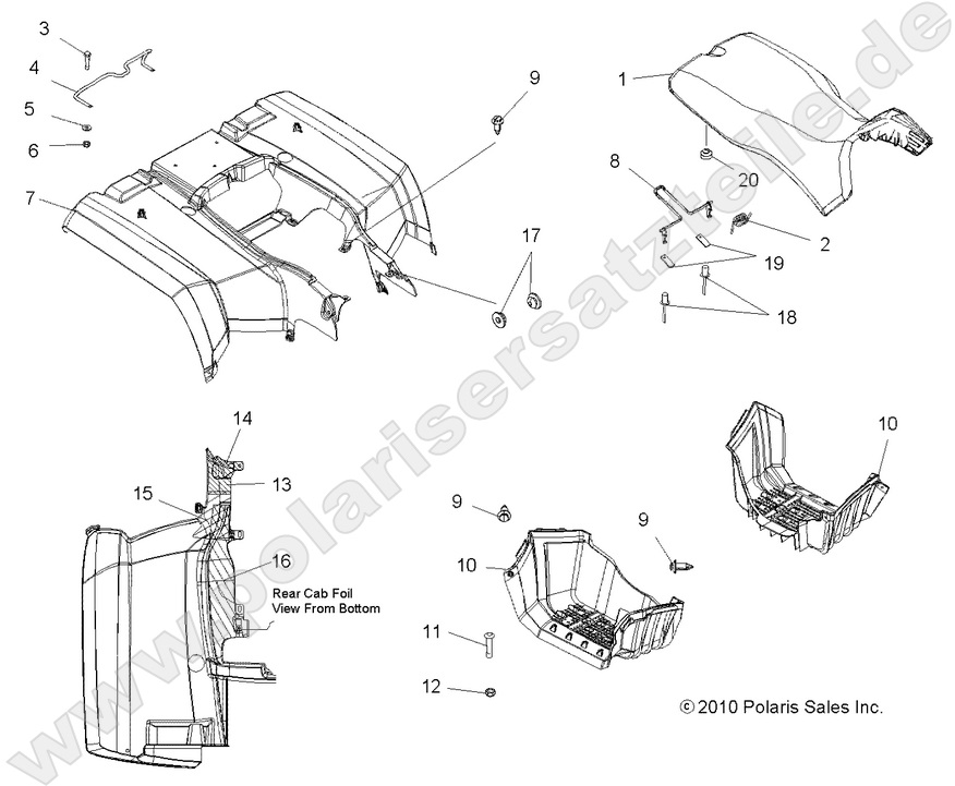 BODY, REAR CAB, SEAT and FOOTWELLS BODY, REAR CAB, SEAT and FOOTWELLS