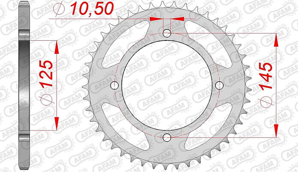 AFAM Kettensatz Stahl 520 XRR2-G 15x47 - Yamaha TTR 600 E 2002-04