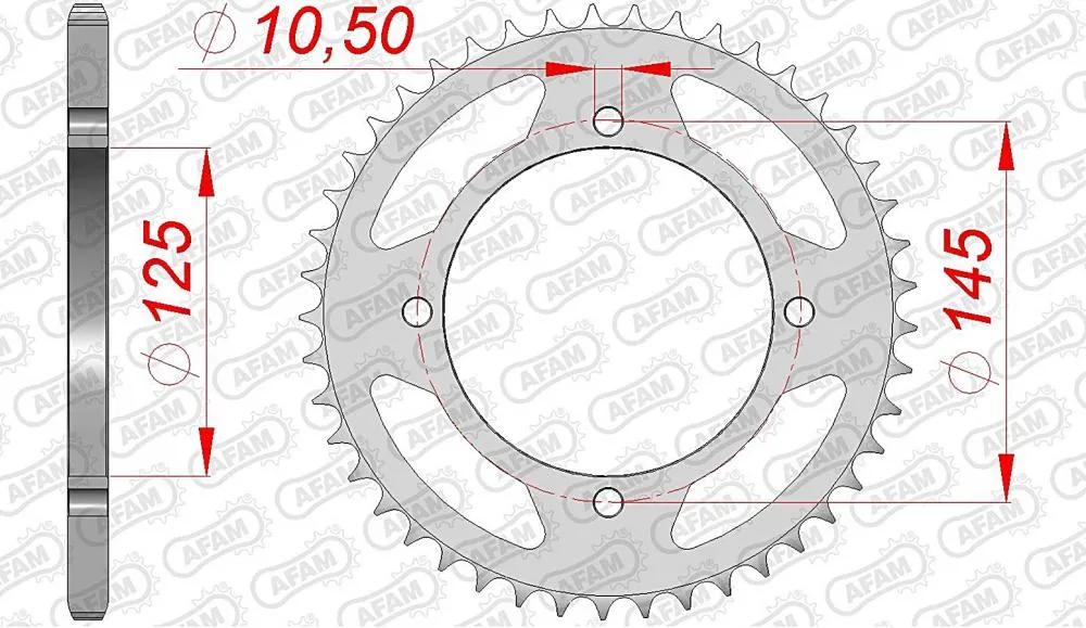 afam_kettenrad_hinten_12505 AFAM Kettensatz Stahl 520 XRR2-G 15x47 - Yamaha TTR 600 E 2002-04