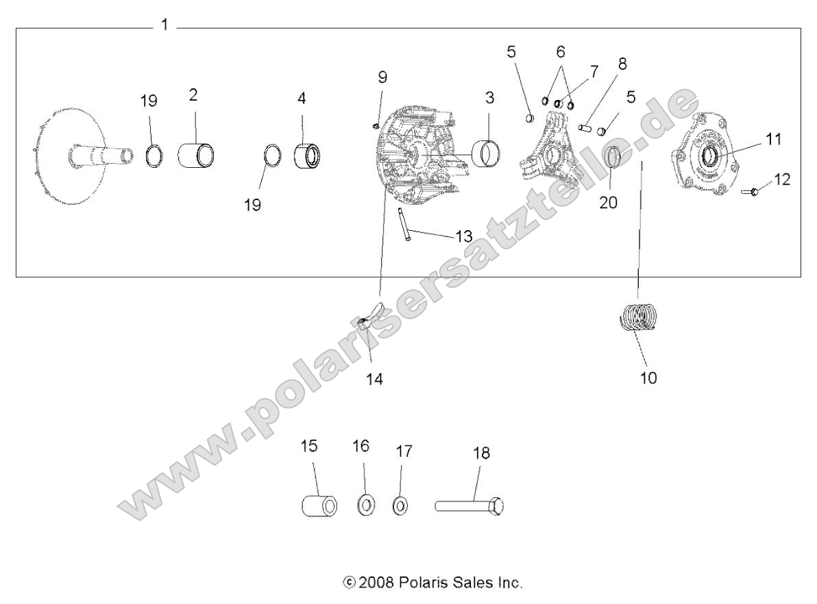 Drive Train, Primary Clutch Drive Train, Primary Clutch