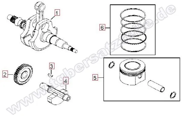 Kurbelwelle-Kolben Kurbelwelle-Kolben