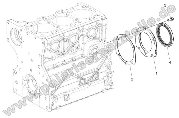 Engine, Crankshaft Oil Seal Flange