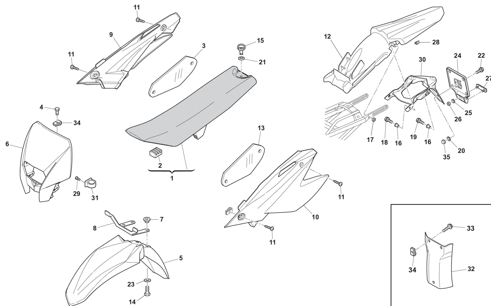 Verkleidung / Sitzbank