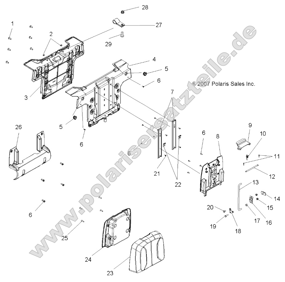 Body, Seat, Passenger, Back Body, Seat, Passenger, Back