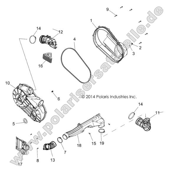 Drive Train, Clutch Cover and Ducting