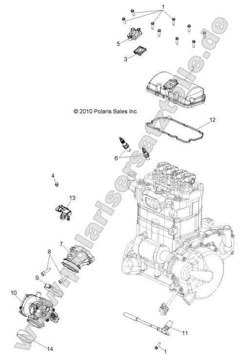 Engine, Throttle Body and Valve Cover