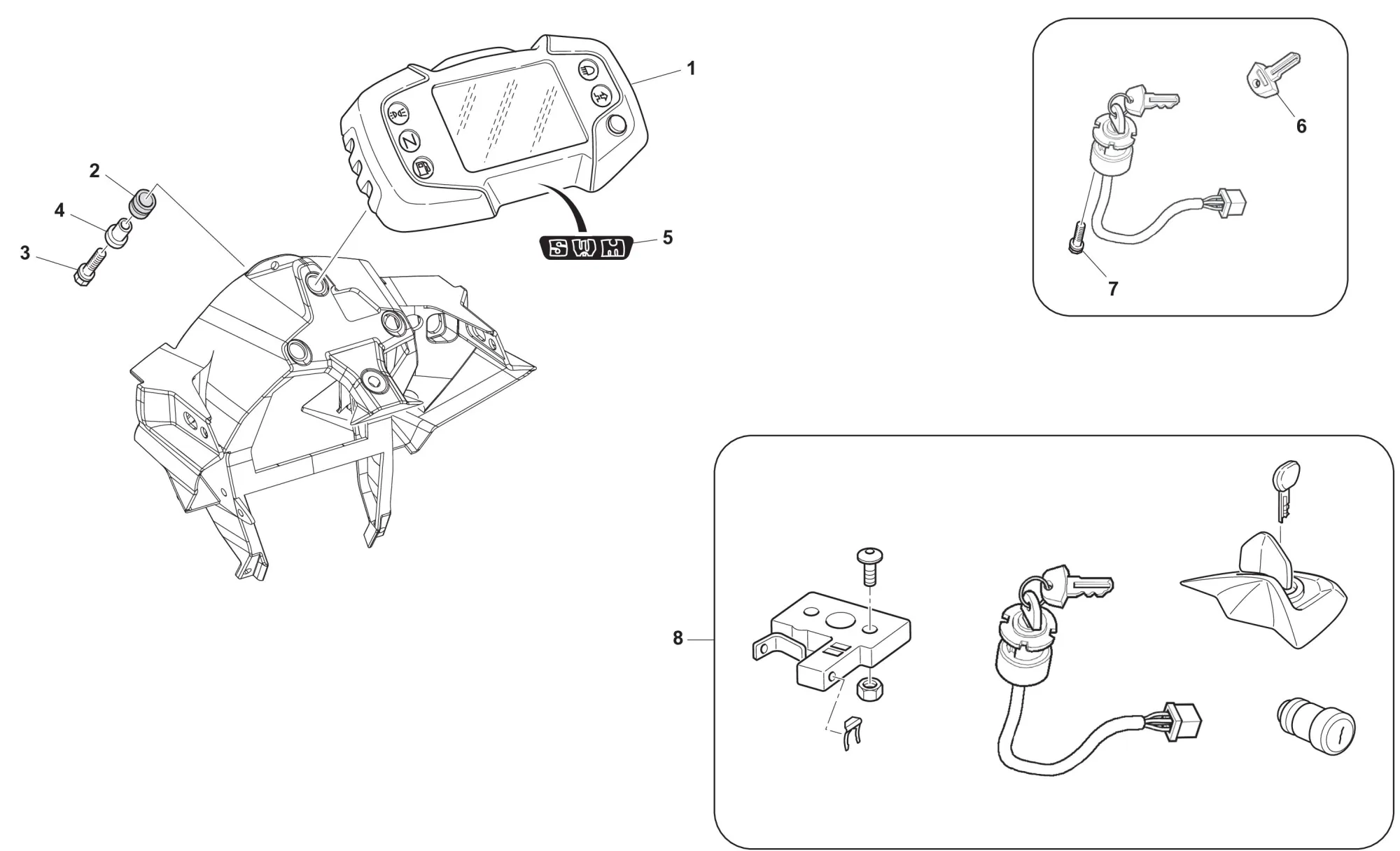 Tachometer / Schlosssatz