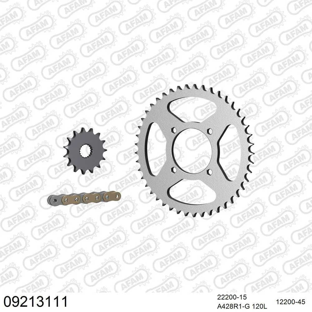 09213111 AFAM Kettensatz Stahl 428 R1-G 15x45 - Bullit 125 Cooper 2014 - 09213111