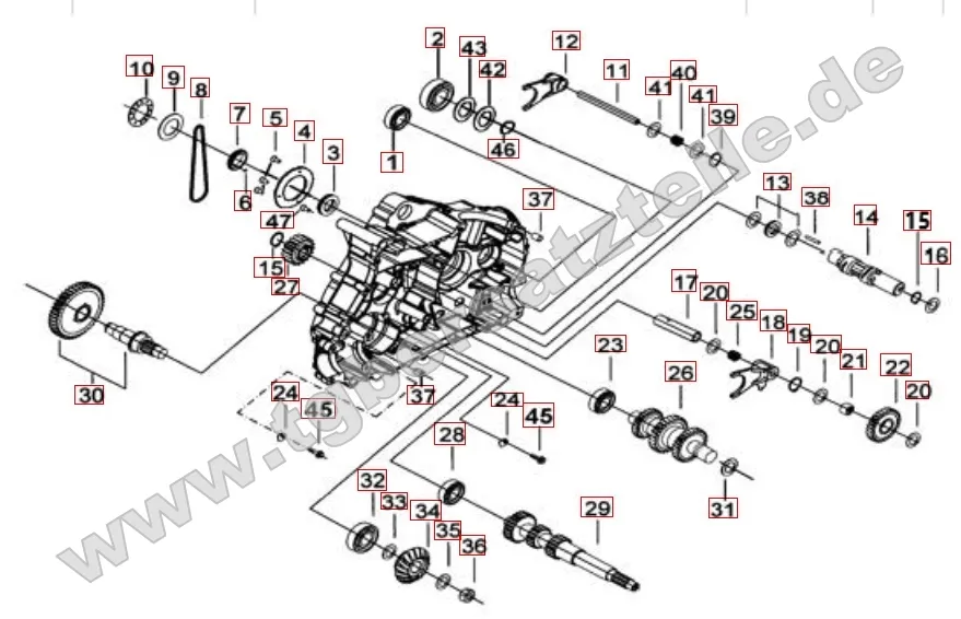 Motorgehäuse links 2 Motorgehäuse links 2