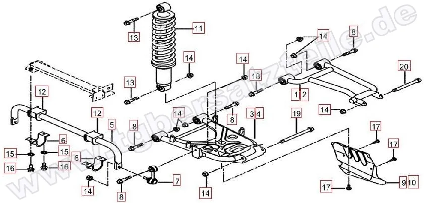 Federbein hinten Federbein hinten