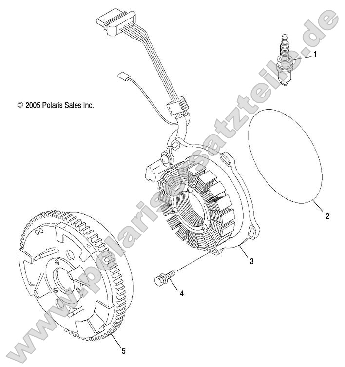 Engine, Flywheel and Stator