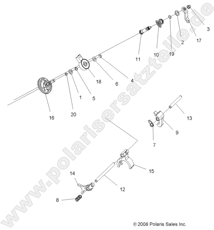 DRIVE TRAIN, MAIN GEARCASE SHIFT FORKS