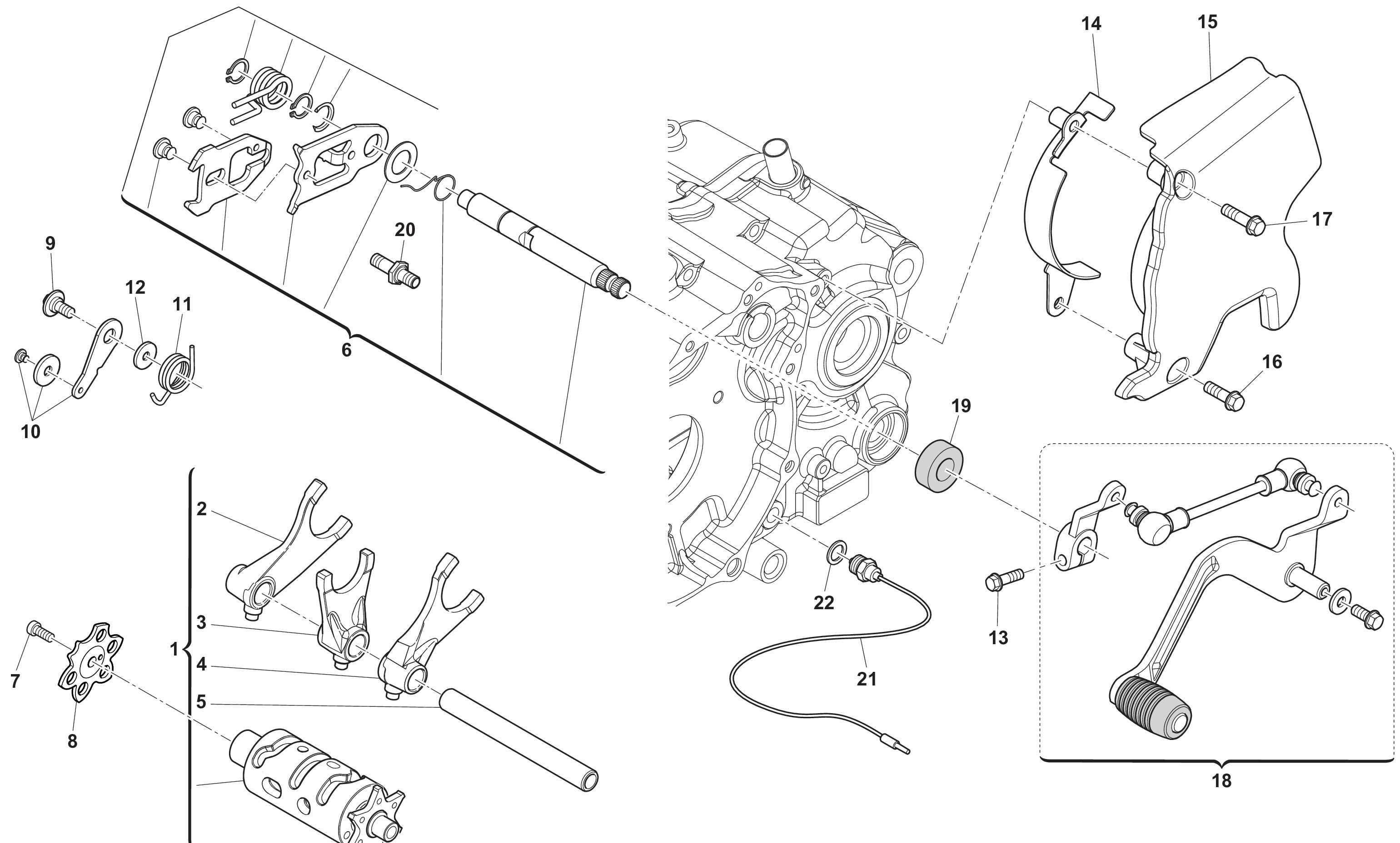 Schaltwelle - Schalthebel Schaltwelle - Schalthebel