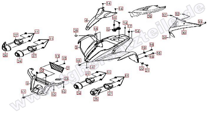 Frontverkleidung-Tankabdeckung
