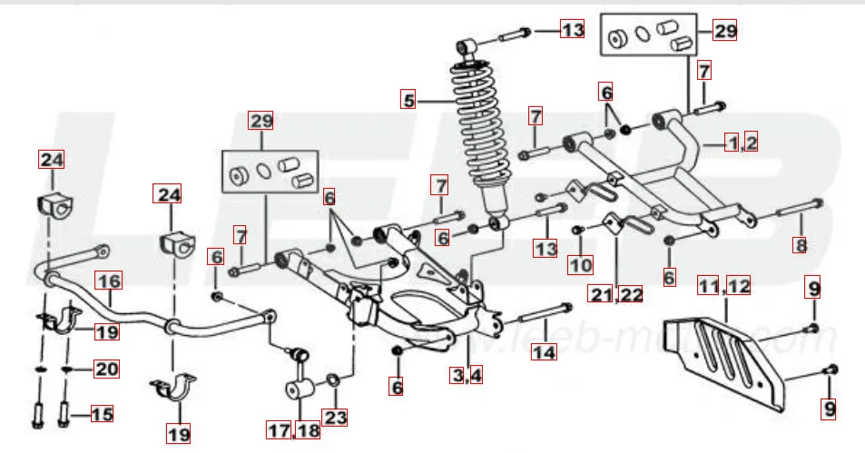 Federbein hinten Federbein hinten