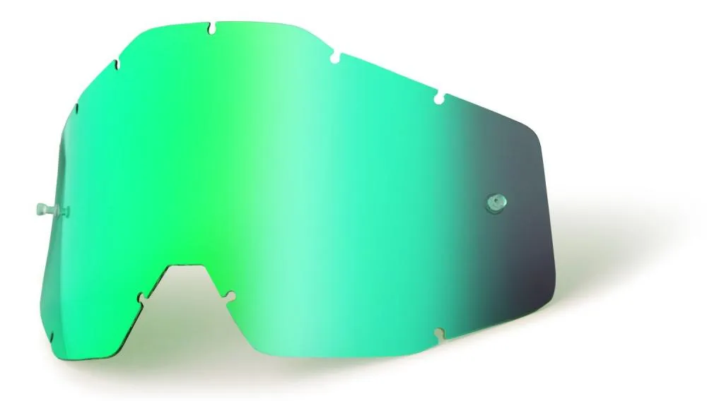 100% Offroad Brille Ersatzglas grün verspiegelt - für Racecraft 1 / Accuri 1 / Strata 1