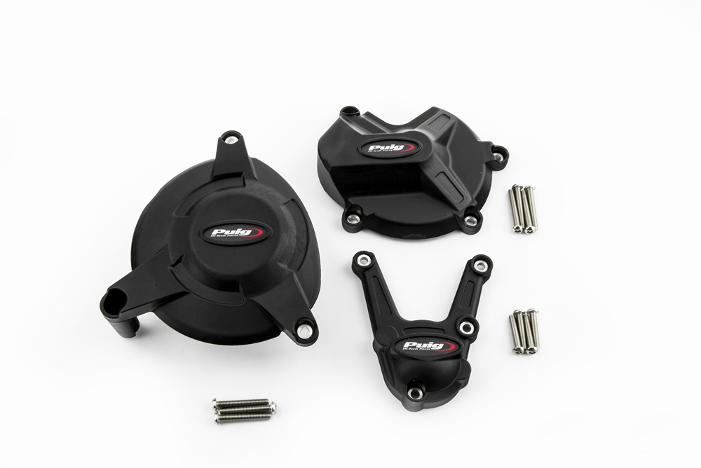 Puig Racing Track Motordeckelschutz Set - BMW S1000 RR 2009-14 / S1000 R 2009-16 - 21501N